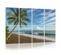 8 Pack Acoustic Foam Panels Sound Proofing Panels Tropical Beach Ocean Waves Coastal Oceanic Blue Sky Sea Acoustic Wall Panel Soundproofing for Livingroom Nursery Room 48"x32" Home Decor