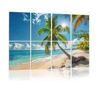 8 Pack Acoustic Foam Panels Sound Proofing Panels Tropical beach Punta Cana Dominican Republic Caribbean island Acoustic Wall Panel Soundproofing for Livingroom Nursery Room 48"x32" Home Decor