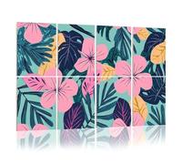 8 Pack Acoustic Foam Panels Sound Proofing Panels Tropical flowers Mid Century Modern Art Future Abstract Acoustic Wall Panel Soundproofing for Livingroom Nursery Room 48"x32" Home Decor