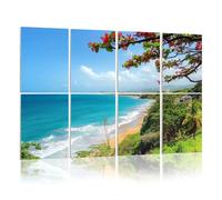 8 Pack Acoustic Foam Panels Sound Proofing Panels Tropical Puerto Rico Acoustic Wall Panel Soundproofing for Livingroom Nursery Room 48"x32" Home Decor