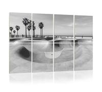8 Pack Acoustic Foam Panels Sound Proofing Panels Venice Beach Skate Park White Acoustic Wall Panel Soundproofing for Livingroom Nursery Room 48"x32" Home Decor