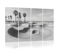 8 Pack Acoustic Foam Panels Sound Proofing Panels Venice Beach Skate Park White Acoustic Wall Panel Soundproofing for Livingroom Nursery Room 48"x32" Home Decor