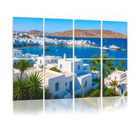 8 Pack Acoustic Foam Panels Sound Proofing Panels view Mykonos town island Mykonos Cyclades Greece Acoustic Wall Panel Soundproofing for Livingroom Nursery Room 48"x32" Home Decor