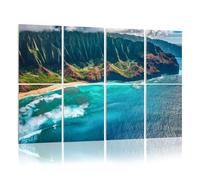 8 Pack Acoustic Foam Panels Sound Proofing Panels View Napali Coast Kauai island Hawaii Acoustic Wall Panel Soundproofing for Livingroom Nursery Room 48"x32" Home Decor