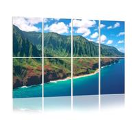 8 Pack Acoustic Foam Panels Sound Proofing Panels View Napali Coast Kauai island Hawaii Acoustic Wall Panel Soundproofing for Livingroom Nursery Room 48"x32" Home Decor