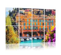 8 Pack Acoustic Foam Panels Sound Proofing Panels Villefranche sur mer village France Acoustic Wall Panel Soundproofing for Livingroom Nursery Room 48"x32" Home Decor