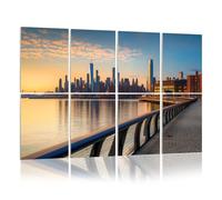 8 Pack Acoustic Foam Panels Sound Proofing Panels West side skyline viewed from Hoboken New Jersey Acoustic Wall Panel Soundproofing for Livingroom Nursery Room 48"x32" Home Decor