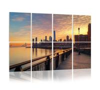 8 Pack Acoustic Foam Panels Sound Proofing Panels West side skyline viewed from Hoboken New Jersey Acoustic Wall Panel Soundproofing for Livingroom Nursery Room 48"x32" Home Decor