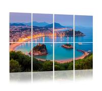 8 Pack Acoustic Foam Panels Sound Proofing Panoramic view Donisti san sebastian sunset Euskadi Acoustic Wall Panel Soundproofing for Livingroom Nursery Room 120x80cm Home Decor
