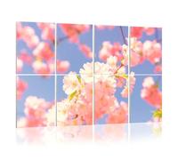 8 Pack Acoustic Foam Panels Sound Proofing Pink Cherry blossom blue sky full frame cherry tree flowers Acoustic Wall Panel Soundproofing for Livingroom Nursery Room 120x80cm Home Decor