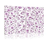 8 Pack Acoustic Foam Panels Sound Proofing Purple Floral Watercolor Delicate Leaves Blossoms Acoustic Wall Panel Soundproofing for Livingroom Nursery Room 120x80cm Home Decor