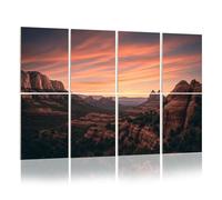 8 Pack Acoustic Foam Panels Sound Proofing Red Rocks Sunset Sedona Acoustic Wall Panel Soundproofing for Livingroom Nursery Room 120x80cm Home Decor