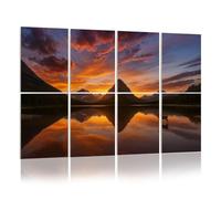 8 Pack Acoustic Foam Panels Sound Proofing Rocky Mountain Mule Deer Wading Lake Sunset Acoustic Wall Panel Soundproofing for Livingroom Nursery Room 120x80cm Home Decor
