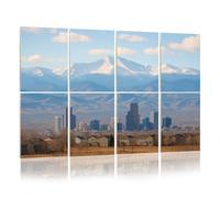 8 Pack Acoustic Foam Panels Sound Proofing rocky mountains front homes downtown denver colorado Acoustic Wall Panel Soundproofing for Livingroom Nursery Room 120x80cm Home Decor