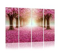 8 Pack Acoustic Foam Panels Sound Proofing romantic tunnel pink flower trees Blossom blooming Spring Acoustic Wall Panel Soundproofing for Livingroom Nursery Room 120x80cm Home Decor