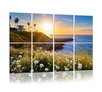 8 Pack Acoustic Foam Panels Sound Proofing Sunset La Jolla cove beach San Diego California Acoustic Wall Panel Soundproofing for Livingroom Nursery Room 120x80cm Home Decor