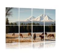 8 Pack Acoustic Foam Panels Sound Proofing Three Sisters Ranch Horses Livestock Cascade Mountains Oregon United Acoustic Wall Panel Soundproofing for Livingroom Nursery Room 120x80cm Home Decor