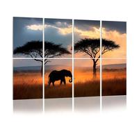 8 Pack Acoustic Foam Panels Sound Proofing Wild African elephant savannah Serengeti National Acoustic Wall Panel Soundproofing for Livingroom Nursery Room 120x80cm Home Decor