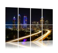 8 Pack Acoustic Panels Sound Proofing Austin Texas evening excitement cityscape skyline skyscrapers Congress Acoustic Wall Panel Soundproofing for Livingroom Nursery Room 120x80cm Home Decor