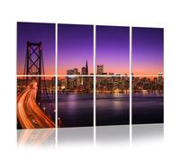 8 Pack Acoustic Panels Sound Proofing Bay Bridge San Francisco skyline sunset Acoustic Wall Panel Soundproofing for Livingroom Nursery Room 120x80cm Home Decor