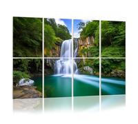 8 Pack Acoustic Panels Sound Proofing Beautiful waterfall Reunion Island Acoustic Wall Panel Soundproofing for Livingroom Nursery Room 120x80cm Home Decor