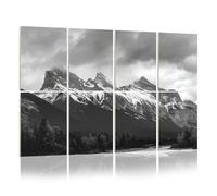8 Pack Acoustic Panels Sound Proofing Black White Three Sisters Mountain Peaks Canmore Canada Acoustic Wall Panel Soundproofing for Livingroom Nursery Room 120x80cm Home Decor