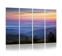 8 Pack Acoustic Panels Sound Proofing Blue Ridge Parkway Scenic Landscape Appalachian Mountains Ridges Acoustic Wall Panel Soundproofing for Livingroom Nursery Room 120x80cm Home Decor