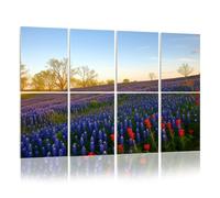 8 Pack Acoustic Panels Sound Proofing Bluebonnets Texas Hill Country Acoustic Wall Panel Soundproofing for Livingroom Nursery Room 120x80cm Home Decor