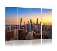 8 Pack Acoustic Panels Sound Proofing Chicago Illinois downtown city skyline Acoustic Wall Panel Soundproofing for Livingroom Nursery Room 120x80cm Home Decor