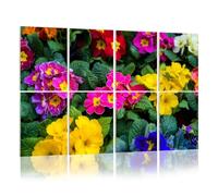 8 Pack Acoustic Panels Sound Proofing Colourful Primrose Spring Plants Bloom Acoustic Wall Panel Soundproofing for Livingroom Nursery Room 120x80cm Home Decor