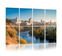 8 Pack Acoustic Panels Sound Proofing Downtown Spokane skyline Spokane River Acoustic Wall Panel Soundproofing for Livingroom Nursery Room 120x80cm Home Decor