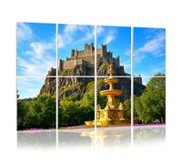 8 Pack Acoustic Panels Sound Proofing Edinburgh Castle Scotland from Princes Street Gardens Ross Acoustic Wall Panel Soundproofing for Livingroom Nursery Room 120x80cm Home Decor