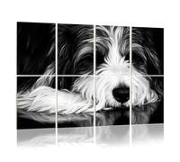 8 Pack Acoustic Panels Sound Proofing English sheepdog curled up sleeping Acoustic Wall Panel Soundproofing for Livingroom Nursery Room 120x80cm Home Decor