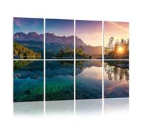 8 Pack Acoustic Panels Sound Proofing Impressive summer sunrise Eibsee lake Zugspitze mountain Sunny outdoor Acoustic Wall Panel Soundproofing for Livingroom Nursery Room 120x80cm Home Decor