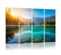 8 Pack Acoustic Panels Sound Proofing Impressive summer sunrise Eibsee lake Zugspitze mountain Sunny outdoor Acoustic Wall Panel Soundproofing for Livingroom Nursery Room 120x80cm Home Decor