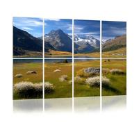 8 Pack Acoustic Panels Sound Proofing landscape Lake reflection meadows Mountain Landscape Scenery Flower Acoustic Wall Panel Soundproofing for Livingroom Nursery Room 120x80cm Home Decor