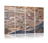 8 Pack Acoustic Panels Sound Proofing Madama Madaba Mosaic Map map hills valleys towns Acoustic Wall Panel Soundproofing for Livingroom Nursery Room 120x80cm Home Decor
