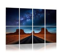 8 Pack Acoustic Panels Sound Proofing monument valley under night starry sky Acoustic Wall Panel Soundproofing for Livingroom Nursery Room 120x80cm Home Decor