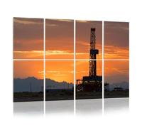 8 Pack Acoustic Panels Sound Proofing Oil drilling rig sunset Acoustic Wall Panel Soundproofing for Livingroom Nursery Room 120x80cm Home Decor