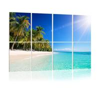 8 Pack Acoustic Panels Sound Proofing Palm tree Beach Tropical Island Caribbean Acoustic Wall Panel Soundproofing for Livingroom Nursery Room 120x80cm Home Decor