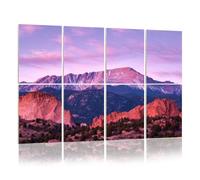 8 Pack Acoustic Panels Sound Proofing Purple Pikes Peak Mountain Garden Gods Acoustic Wall Panel Soundproofing for Livingroom Nursery Room 120x80cm Home Decor