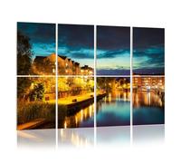 8 Pack Acoustic Panels Sound Proofing River Thames night Reading Berkshire Acoustic Wall Panel Soundproofing for Livingroom Nursery Room 120x80cm Home Decor