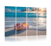 8 Pack Acoustic Panels Sound Proofing Sea shells tropical beach Acoustic Wall Panel Soundproofing for Livingroom Nursery Room 120x80cm Home Decor