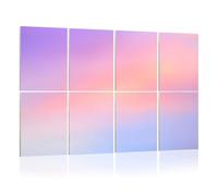 8 Pack Acoustic Panels Sound Proofing Sky pink blue colors effect light pastel colored sunset clouds cloud Acoustic Wall Panel Soundproofing for Livingroom Nursery Room 120x80cm Home Decor