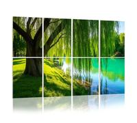8 Pack Acoustic Panels Sound Proofing Spring Weeping Willow Tree Falschauer Creek Ulten Acoustic Wall Panel Soundproofing for Livingroom Nursery Room 120x80cm Home Decor