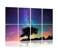 8 Pack Acoustic Panels Sound Proofing Starry Night Lonely Tree Milky Way Acoustic Wall Panel Soundproofing for Livingroom Nursery Room 120x80cm Home Decor