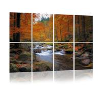 8 Pack Acoustic Panels Sound Proofing Stream foggy Forest autumn National park Harz Acoustic Wall Panel Soundproofing for Livingroom Nursery Room 120x80cm Home Decor
