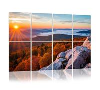 8 Pack Acoustic Panels Sound Proofing Sunrise Allegheny Mountains West Virginia Acoustic Wall Panel Soundproofing for Livingroom Nursery Room 120x80cm Home Decor