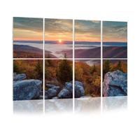 8 Pack Acoustic Panels Sound Proofing Sunrise Allegheny Mountains West Virginia Acoustic Wall Panel Soundproofing for Livingroom Nursery Room 120x80cm Home Decor