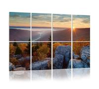8 Pack Acoustic Panels Sound Proofing Sunrise Allegheny Mountains West Virginia Acoustic Wall Panel Soundproofing for Livingroom Nursery Room 120x80cm Home Decor